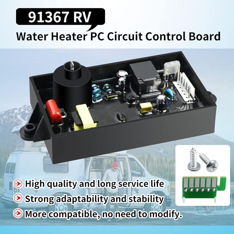 Vanshly 91367 RV Water Heater PC Control Board Replace for Atwood 93307,93865,93253,93257 Compatible with GCH6-4E/6E/7E,G6A-6E/7E/8E GH10-1E/2E/3E GH6-3E/4E/6E/7E - Image 4
